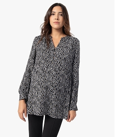 GEMO Blouse de grossesse imprimée avec touches pailletées kaki fonce