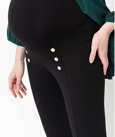 pantalon de grossesse avec boutons fantaisie noirF640201_2