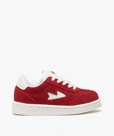 GEMO Tennis enfant bicolores à lacets et zip rouge standard