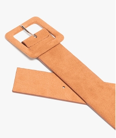 ceinture femme aspect nubuck avec boucle carree orange autres accessoiresF648001_2