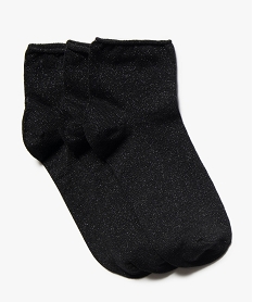 chaussettes femme a paillettes tige courte (lot de 3 paires) noirF648401_1