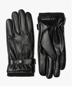 GEMO Gants homme tactiles à doublure chaude Noir