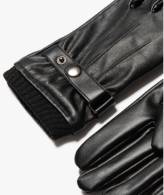 gants homme tactiles a doublure chaude noirF649101_2