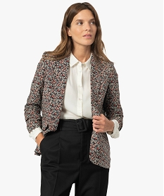 GEMO Veste à manches ¾ froncées femme kaki chine