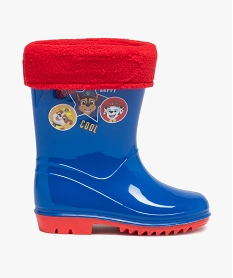 GEMO Bottes de pluie garçon à doublure amovible - Pat Patrouille Bleu