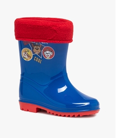 bottes de pluie garcon a doublure amovible - pat patrouille bleuF652201_2