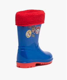bottes de pluie garcon a doublure amovible - pat patrouille bleuF652201_4
