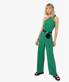 GEMO Combinaison pantalon femme avec haut asymétrique Imprimé