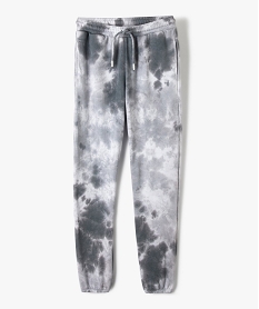 GEMO Pantalon de jogging fille bicolore effet tie and dye Noir