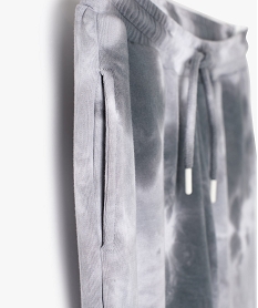 pantalon de jogging fille bicolore effet tie and dye noirF659501_4