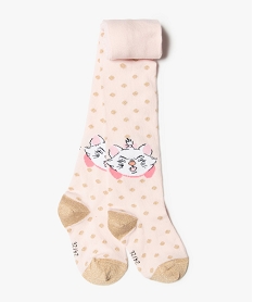 GEMO Collants fille épais à pois pailletés - Les Aristochats Rose