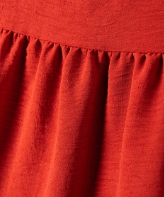 blouse fille a manches longues en maille texturee orangeF661701_3
