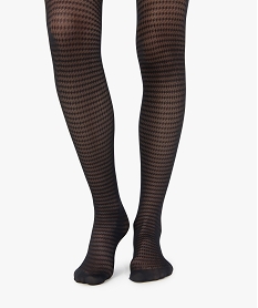 collants femme semi-opaque a motifs noirF663401_1