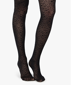 GEMO Collants femme semi-opaque à motifs Noir