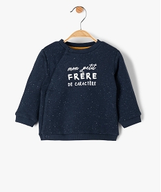 GEMO Sweat bébé garçon façon brassière avec motifs animaux noir chine