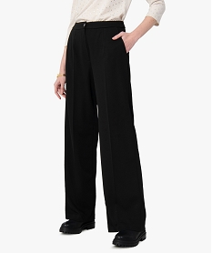 GEMO Pantalon femme esprit smoking Noir