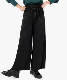 GEMO Pantalon femme fluide à motifs irisés Noir