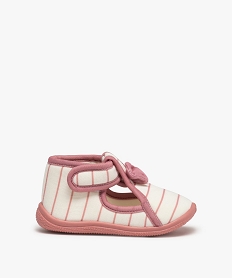 GEMO Chaussons bébé fille bottillons à scratch Rose