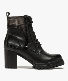 GEMO Boots femme à talon carré et semelle crantée – Tom Tailor noir standard