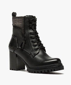boots femme a talon carre et semelle crantee - tom tailor noirF708501_2