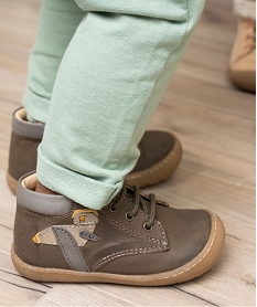 GEMO Chaussures premiers pas bébé garçon en cuir – NA! kaki standard
