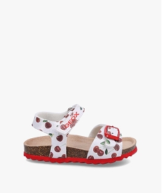 sandales bebe fille a scratchs imprimees cerises - geox blanc sandales et nu-piedsF723801_1