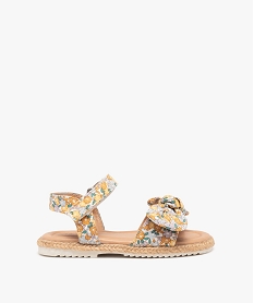 GEMO Sandales bébé fille avec dessus en tissu imprimé coloris assortis