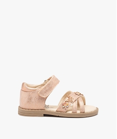 GEMO Nu-pieds bébé fille à col rembourré et brides irisées rose standard