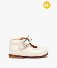 GEMO Babies premiers pas bébé fille dessus cuir verni – NA! blanc standard