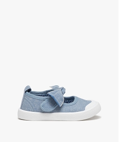 GEMO Babies bébé fille en toile et bride scratch bleu chine