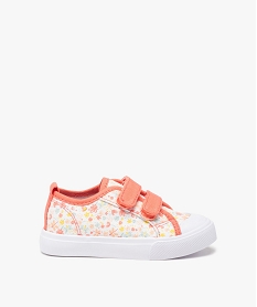 GEMO Tennis bébé fille en toile imprimée mille fleurs orange standard