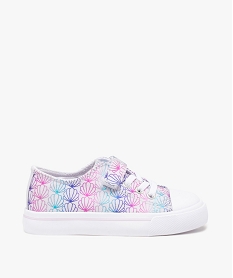 GEMO Baskets fille en toile à lacets élastiques - Les Supaires violet standard