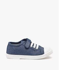 GEMO Tennis fille en toile pailletée et bout renforcé bleu chine