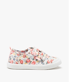 GEMO Baskets fille en toile à scratch et bout renforcé vert standard