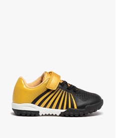 GEMO Baskets garçon style chaussures de foot bicolores à scratch noir standard