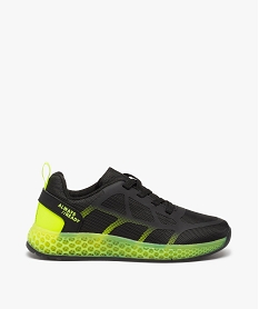 GEMO Baskets garçon bicolores en mesh fermeture lacets noir standard