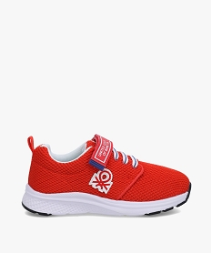 GEMO Baskets garçon running dessus maille unie - Benetton rouge standard