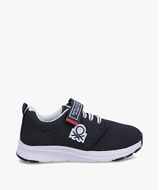 GEMO Baskets garçon running dessus maille unie - Benetton Bleu