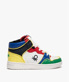 GEMO Baskets garçon mid-cut colorées à lacets et zip - Benetton Rouge