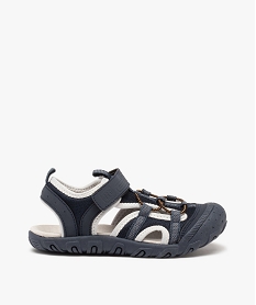 GEMO Sandales sport garçon multi-matières à bout fermé gris vif