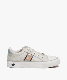 GEMO Baskets fille en toile à lacets et zip - LuluCastagnette blanc standard