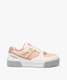 GEMO Baskets fille multi-matières à lacets – Camps United rose standard