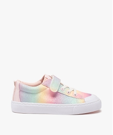 GEMO Tennis fille en toile arc-en-ciel à paillettes Rose