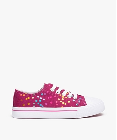 GEMO Baskets fille dessus textile recyclé - Les Supaires du 30 au 36 rose vif