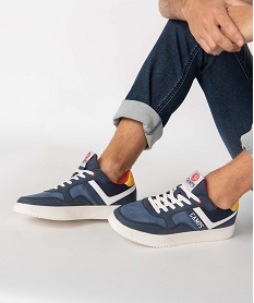 GEMO Baskets homme multicolores à lacets – Camps United bleu chine