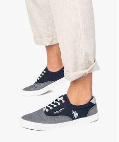 GEMO Baskets homme en toile bicolores – US Polo Assn bleu chine