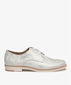 derbies femme metallisees a semelle bicolore blanc derbiesF755401_1