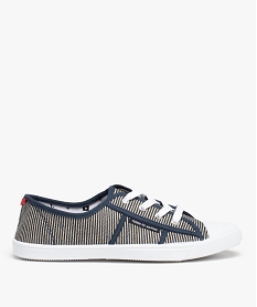 GEMO Baskets femme en toile à bout renforcé – Terre de Marins Bleu