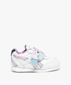 GEMO Baskets bébé à scratch Océans - Reebok Poisson arc-en-ciel Blanc