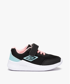 GEMO Baskets fille en mesh à lacets et scratch – Umbro Loran noir standard